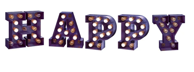 happy, isolated letters, word, happiness, letter, letters, text, lettering, typography, sign, electric sign, grunge. Sign shop services ranked: which ones earn a place